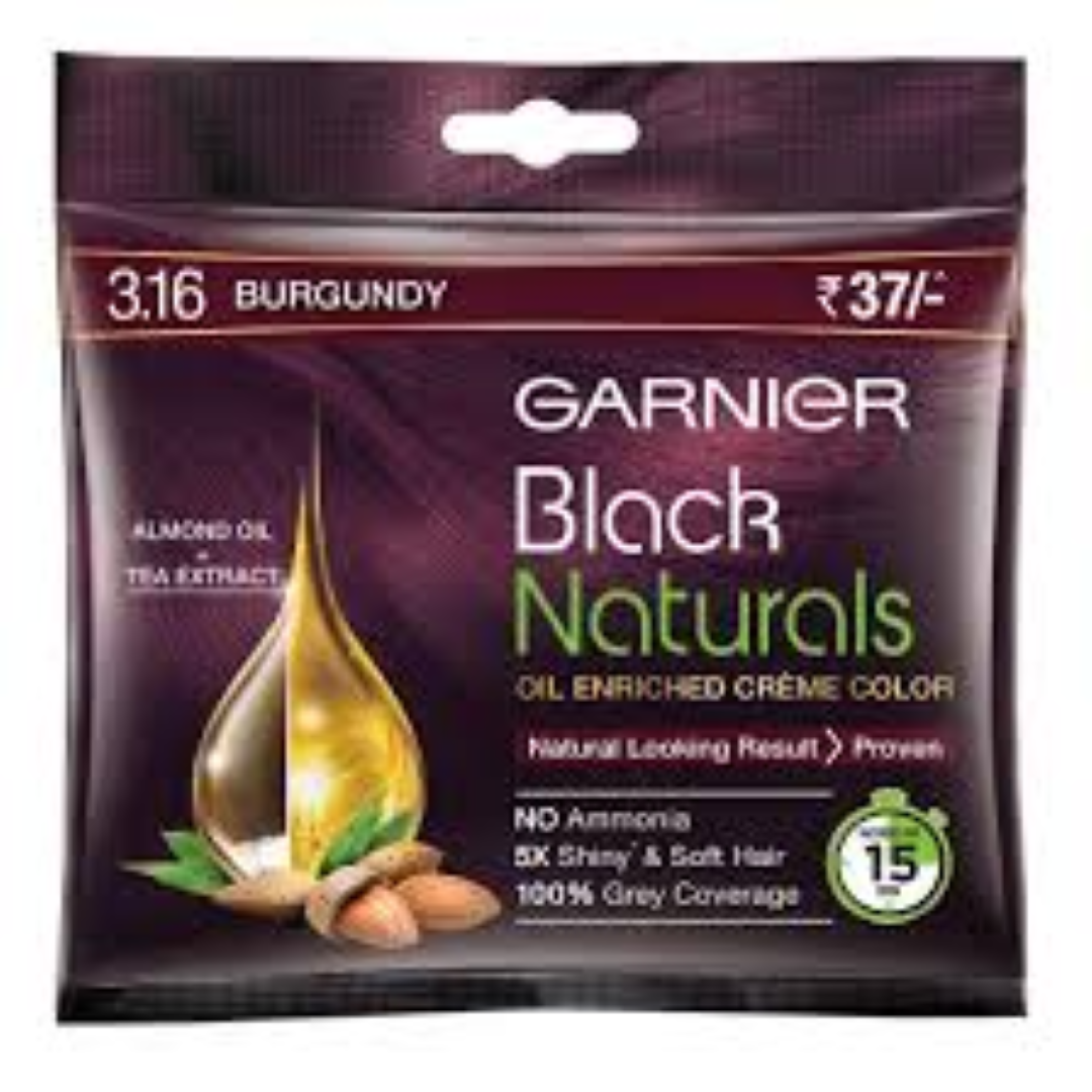 GARNIER BLACK NATURAL CREAM COLOUR 45ML N.BURGUNDY